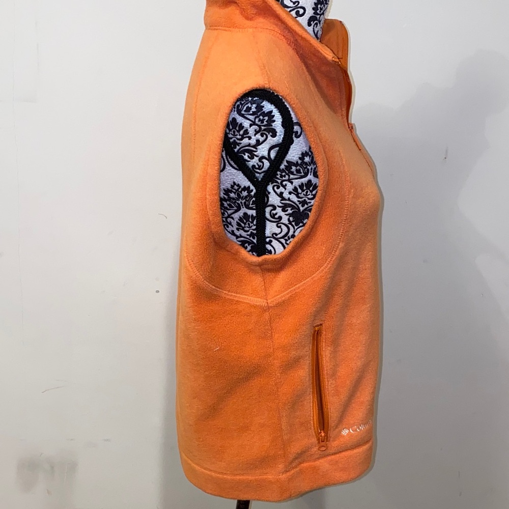 Columbia Sportswear Orange Fleece Vest Size Large - Picture 6 of 11